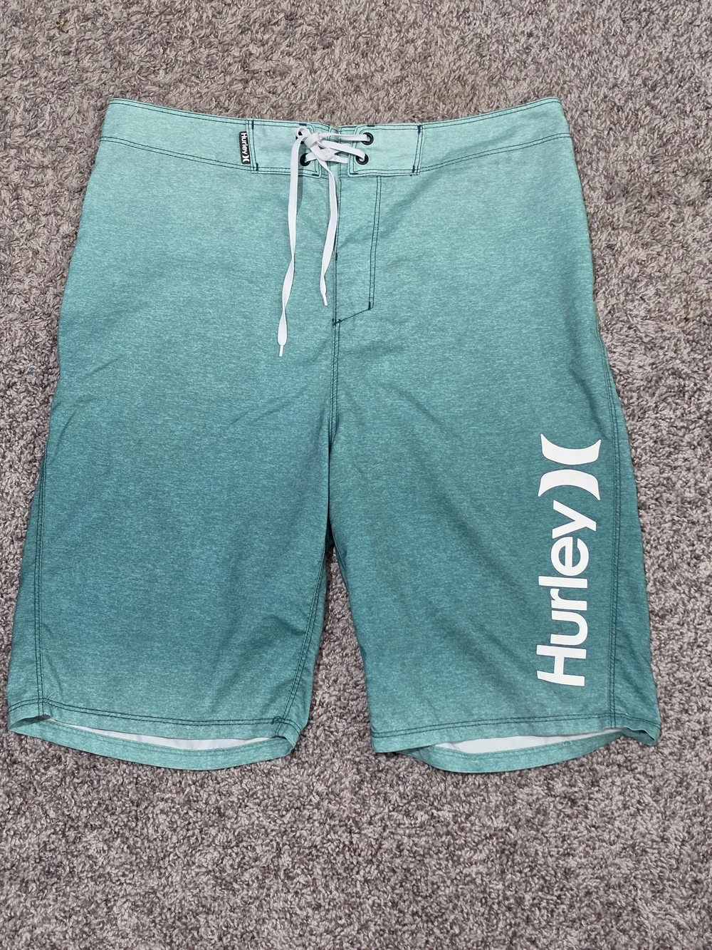 Hurley Teal Ombre Boardshorts with White Logo